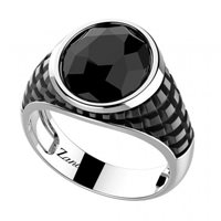 Ring Zancan Man cosmostone in Silver Onice EXA215 - EXA215-23
